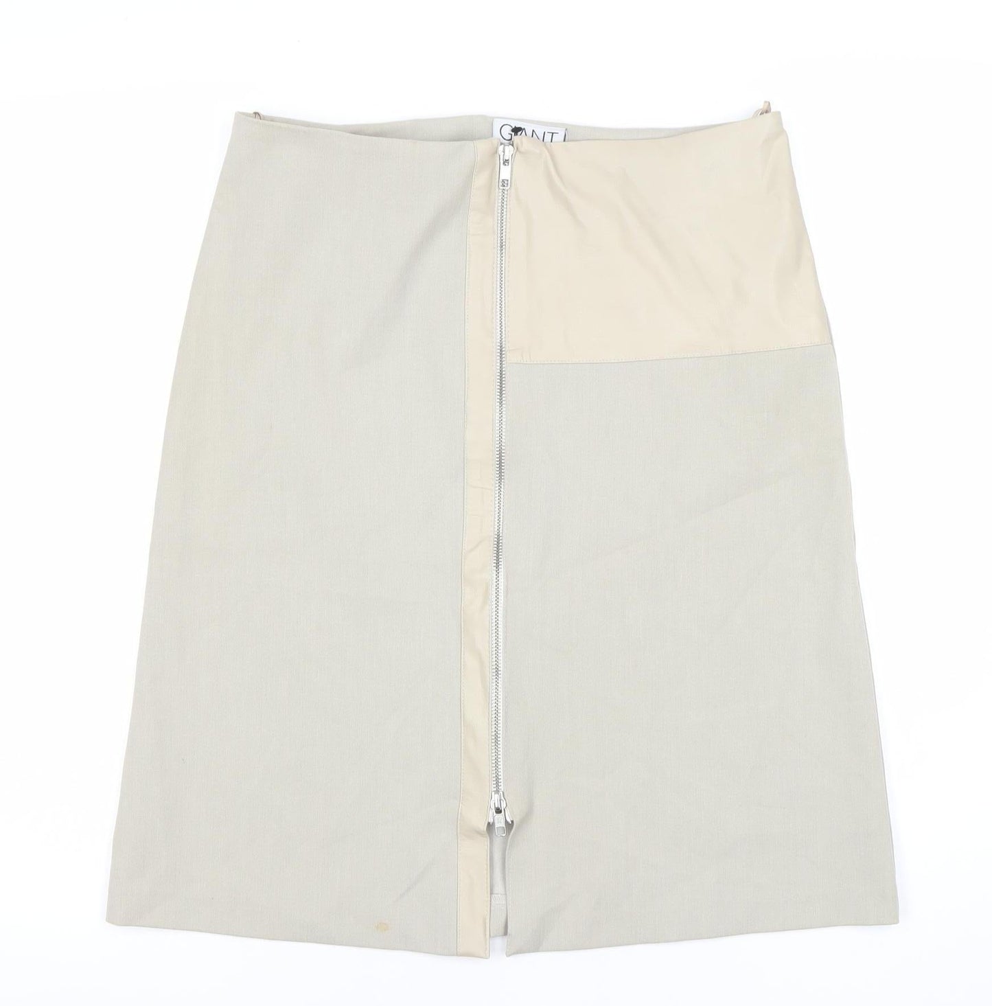 GIANT Womens Beige Pencil Skirt M Knee Length Workwear Zip