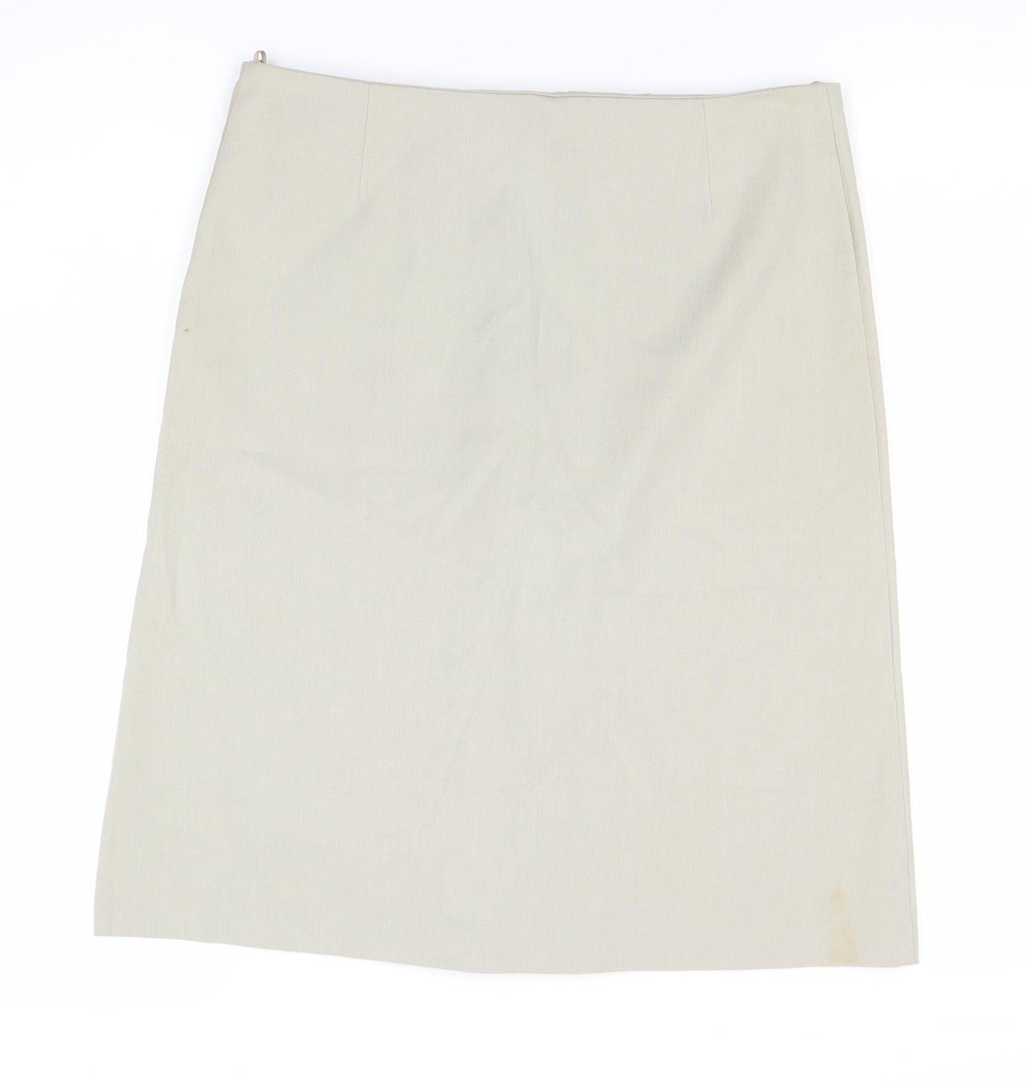 GIANT Womens Beige Pencil Skirt M Knee Length Workwear Zip