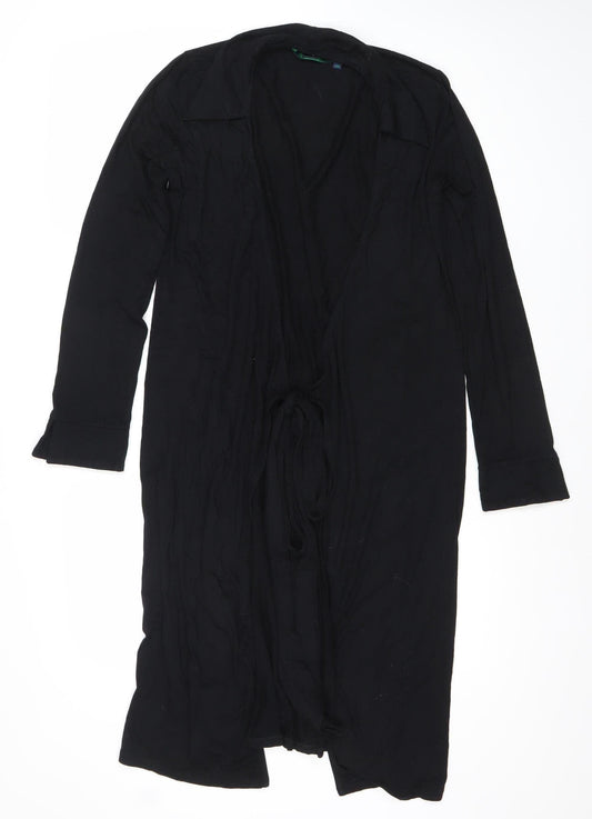 Boden Womens Black Size 10 Wrap Dress Long Sleeve Viscose Blend