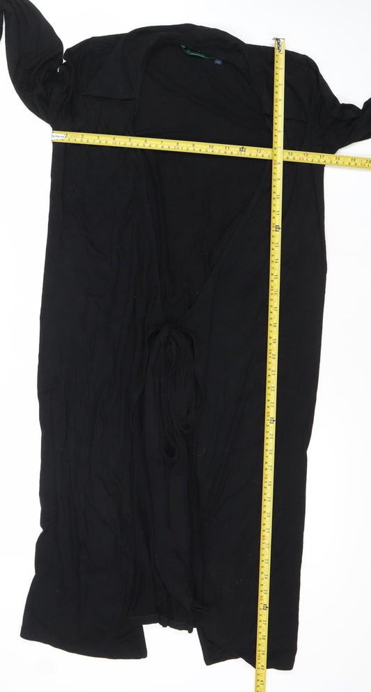 Boden Womens Black Size 10 Wrap Dress Long Sleeve Viscose Blend