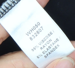 Boden Womens Black Size 10 Wrap Dress Long Sleeve Viscose Blend