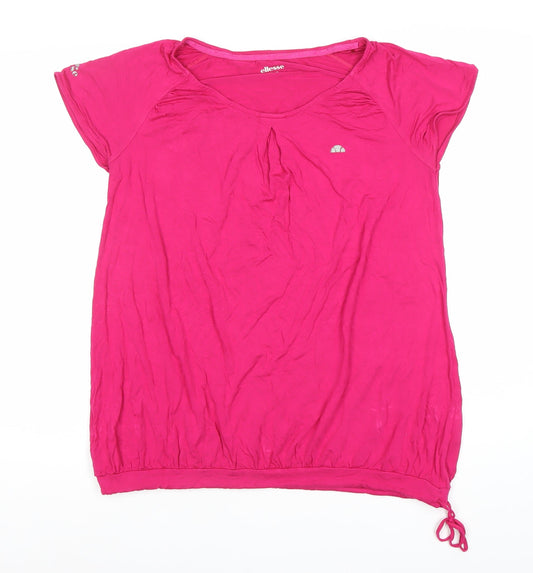 Ellesse Womens Pink XL Scoop Neck Short Sleeve Sports T-Shirt