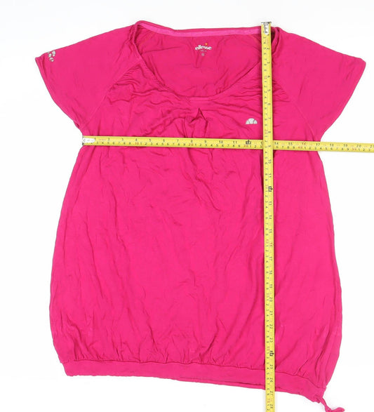 Ellesse Womens Pink XL Scoop Neck Short Sleeve Sports T-Shirt