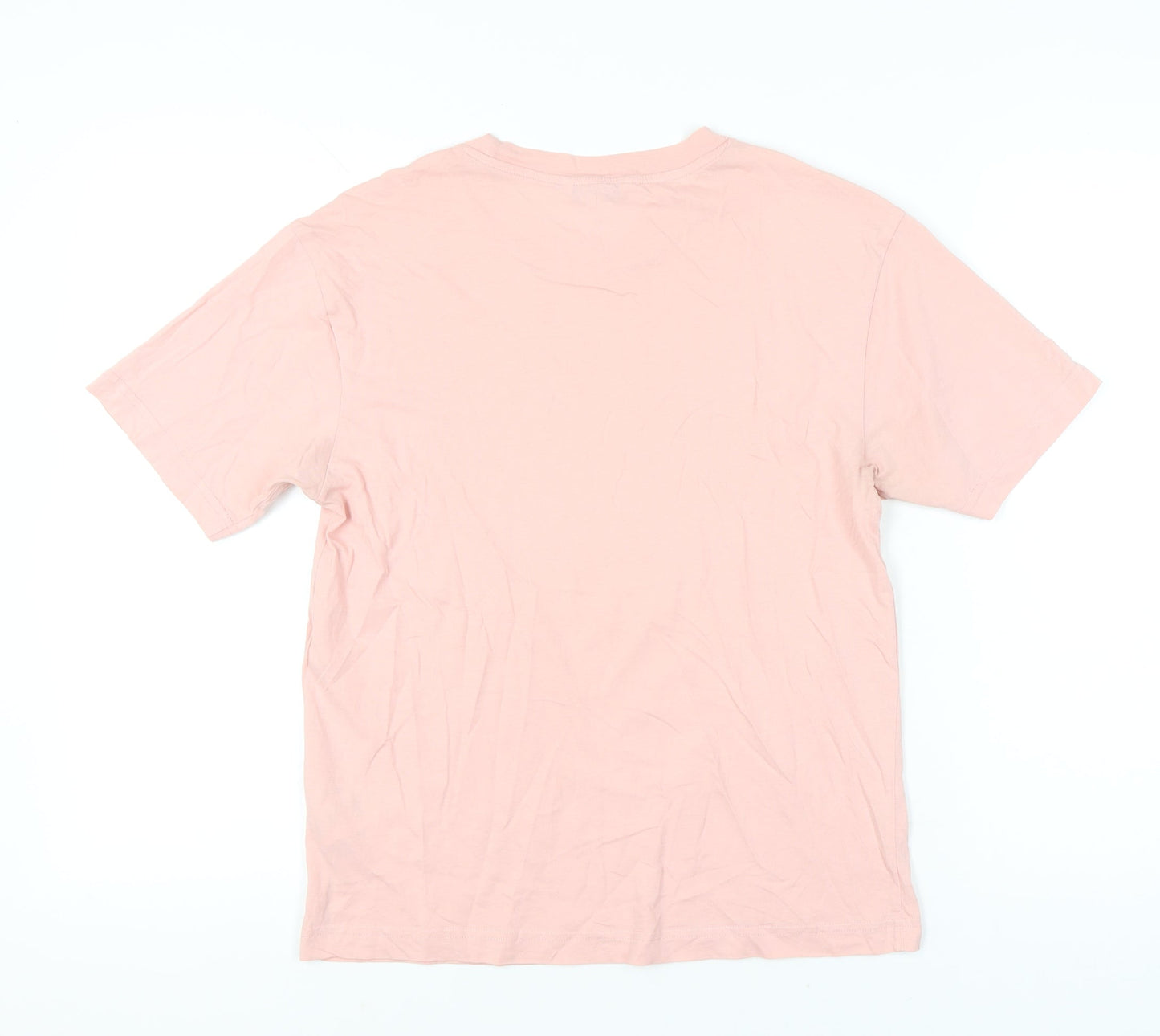 Monki Womens Pink XS Crew Neck Short Sleeve Cotton T-Shirt