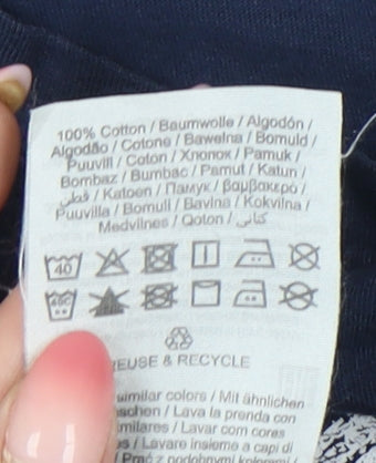 Jack & Jones Men's Blue Graphic Logo T-Shirt Size L Regular Fit