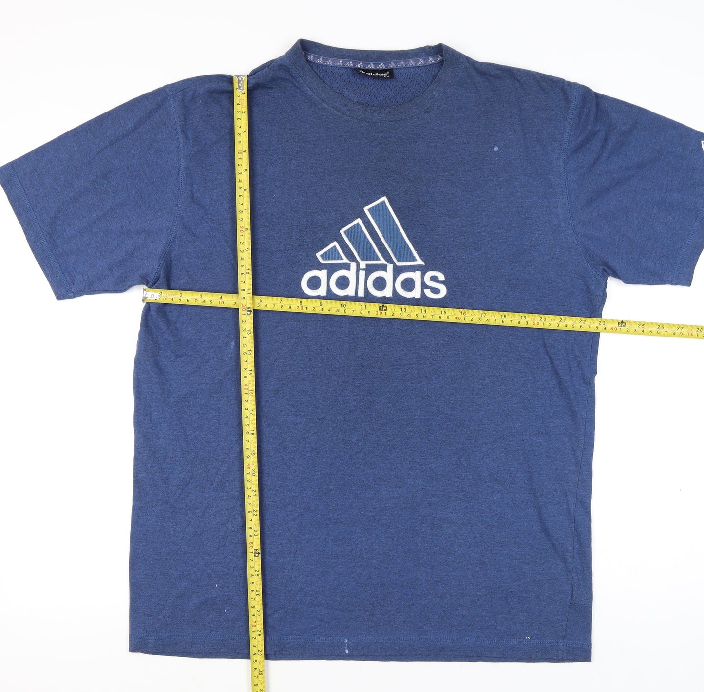 Adidas Men’s Blue Logo Crew Neck Short Sleeve T-Shirt Size L