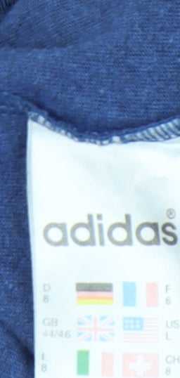 Adidas Men’s Blue Logo Crew Neck Short Sleeve T-Shirt Size L