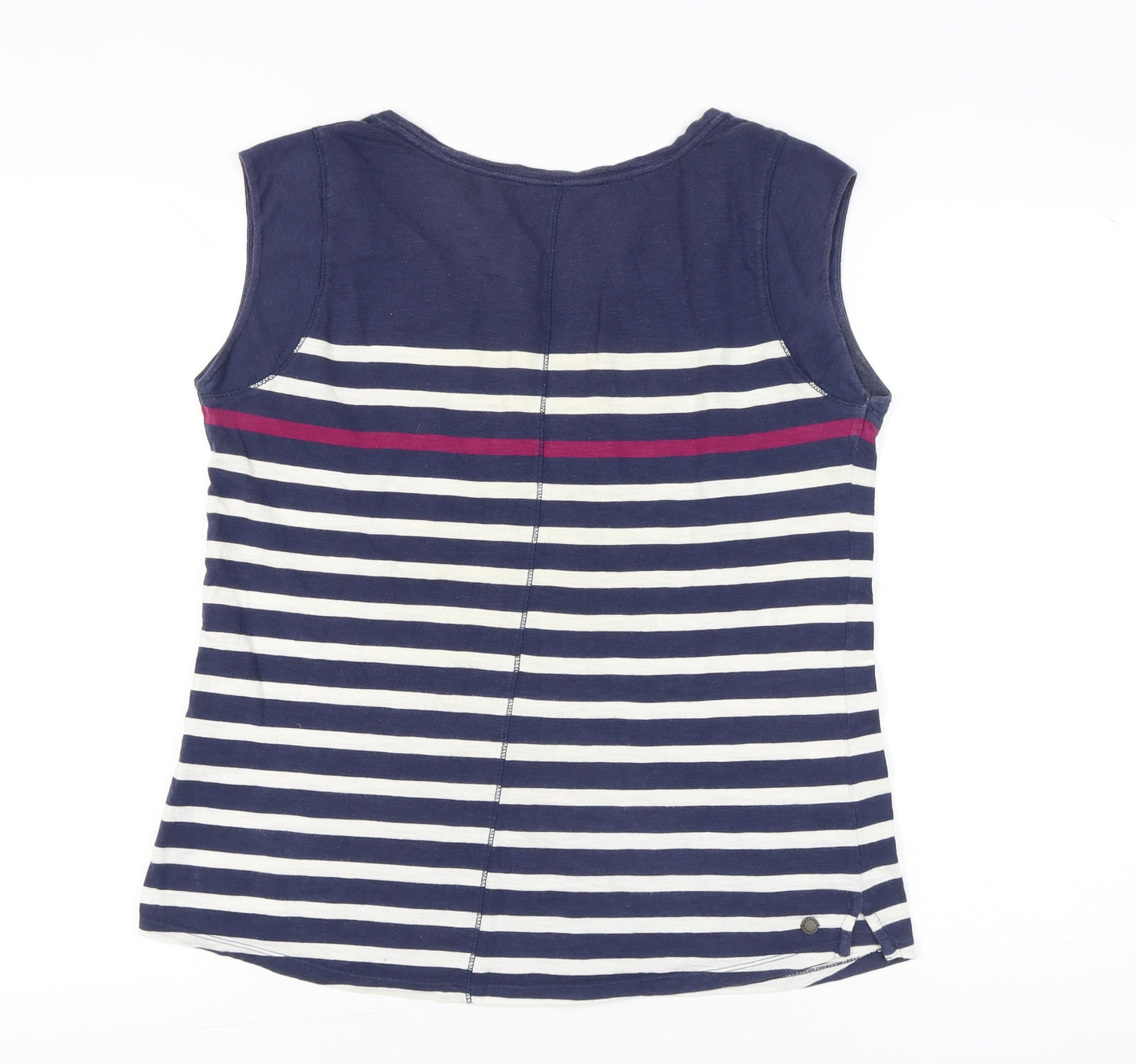 FatFace Women’s Blue Striped Cotton Tank Top Size 14 Nautical Casual