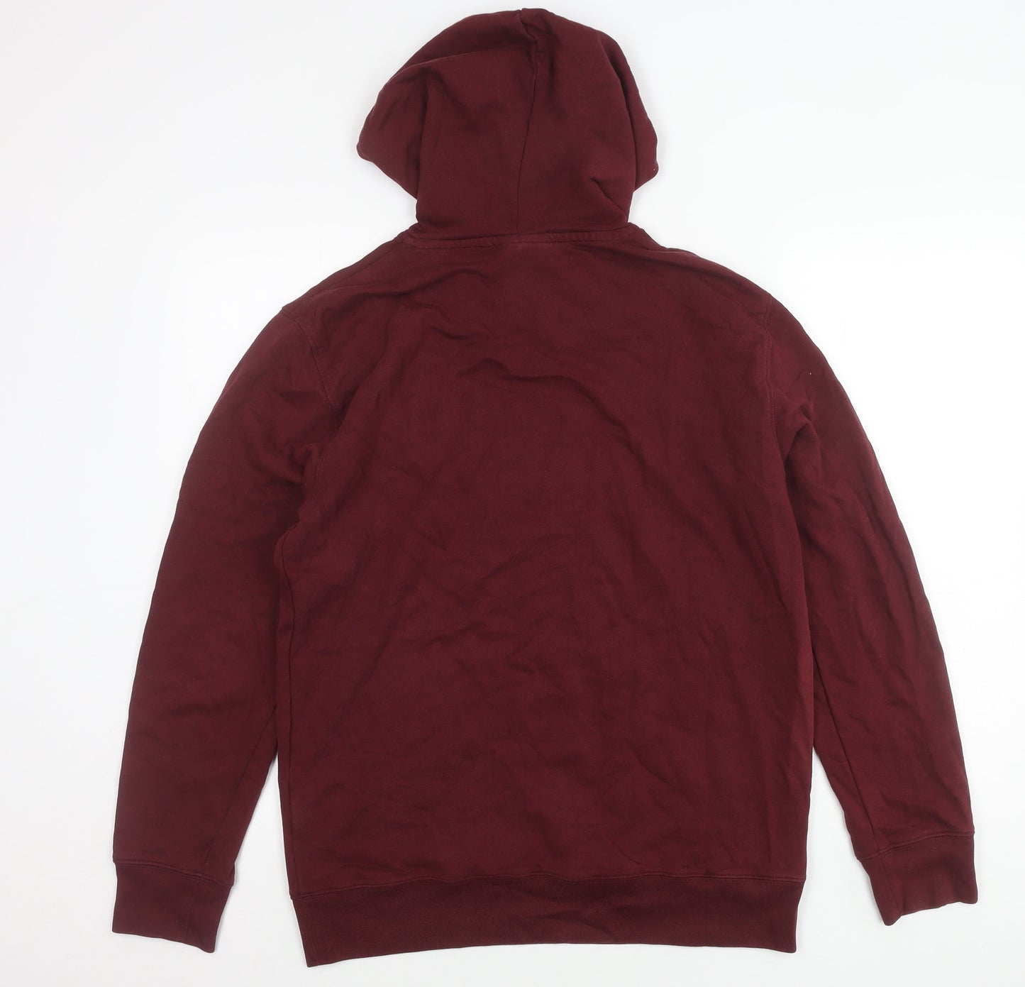 Carhartt Men’s Red Pullover Hoodie M Logo Graphic Cotton Sweatshirt