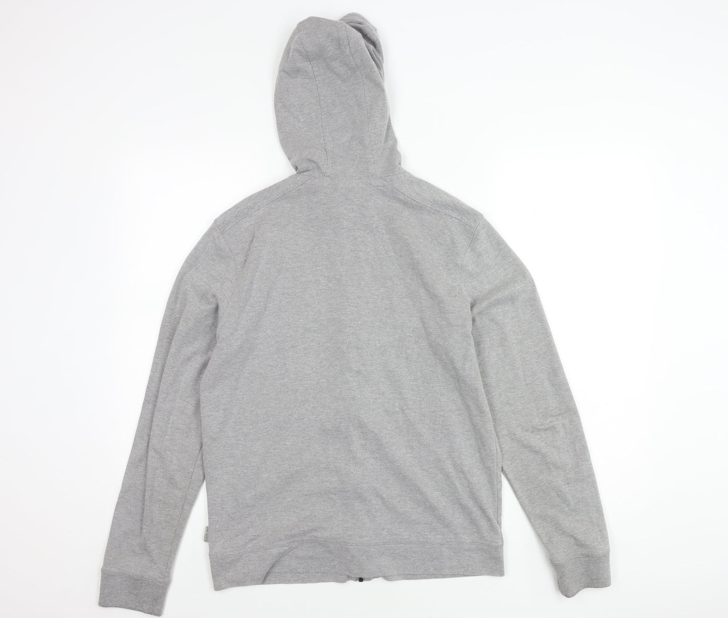 Ted Baker Men’s Grey Hooded Full Zip Jacket Size M Cotton Blend