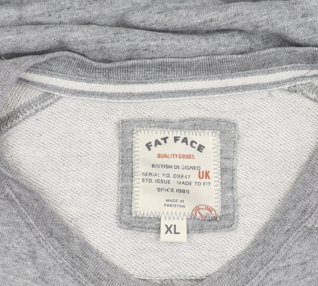 Fat Face Mens Grey XL Pullover Sweatshirt Crew Neck Cotton