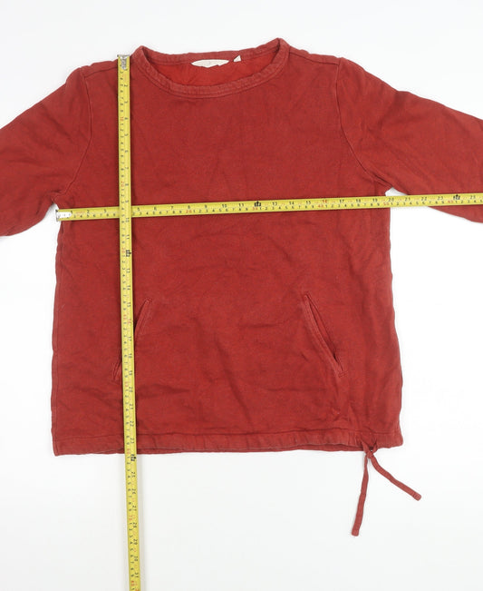 Seasalt Cornwall Women’s Red Cotton Pullover Sweatshirt UK 12