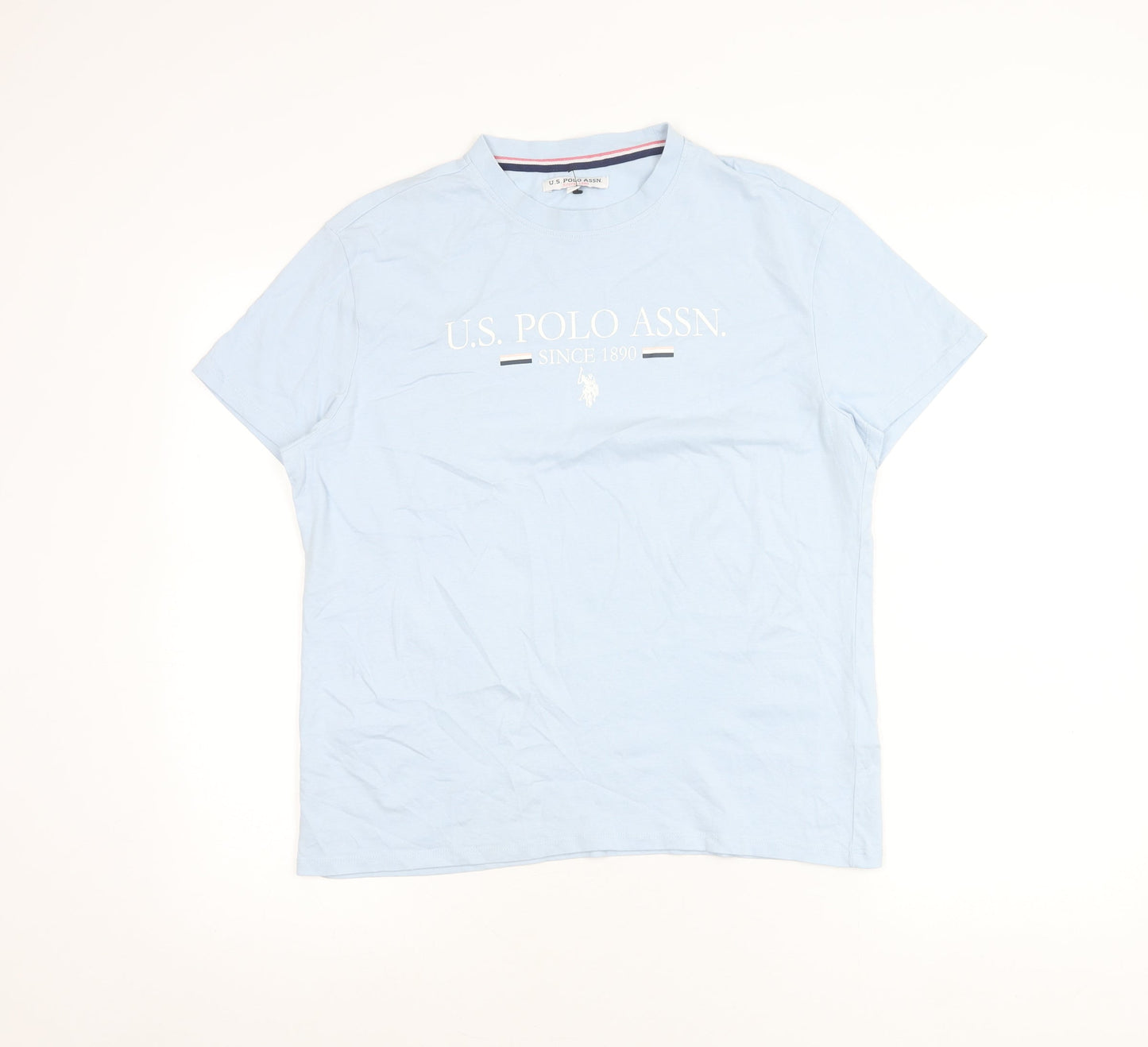U.S. Polo Assn. Womens Blue XS Regular Cotton Short Sleeve T-Shirt