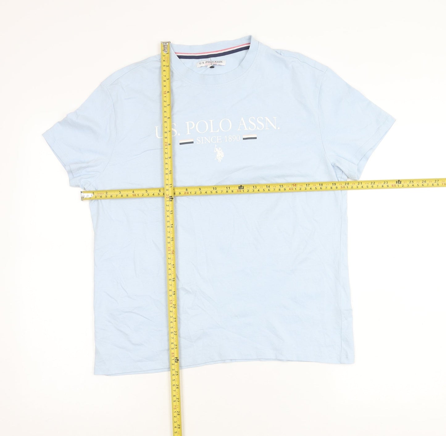 U.S. Polo Assn. Womens Blue XS Regular Cotton Short Sleeve T-Shirt