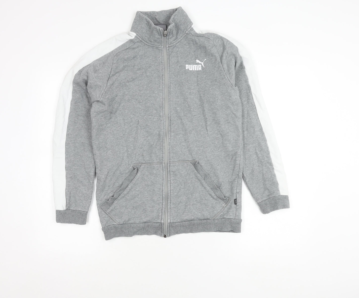 Puma Men's Grey XS Full Zip Basic Sports Jacket
