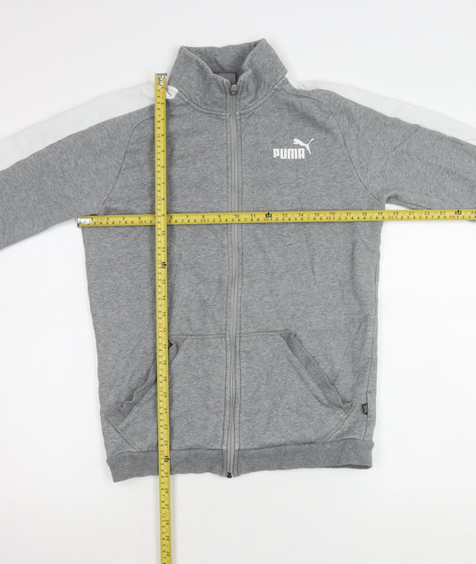 Puma Men's Grey XS Full Zip Basic Sports Jacket