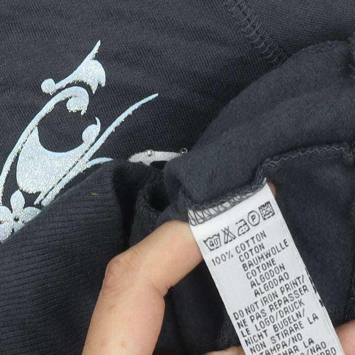 O'Neill Womens Black Cotton Pullover Sweatshirt L Graphic Print