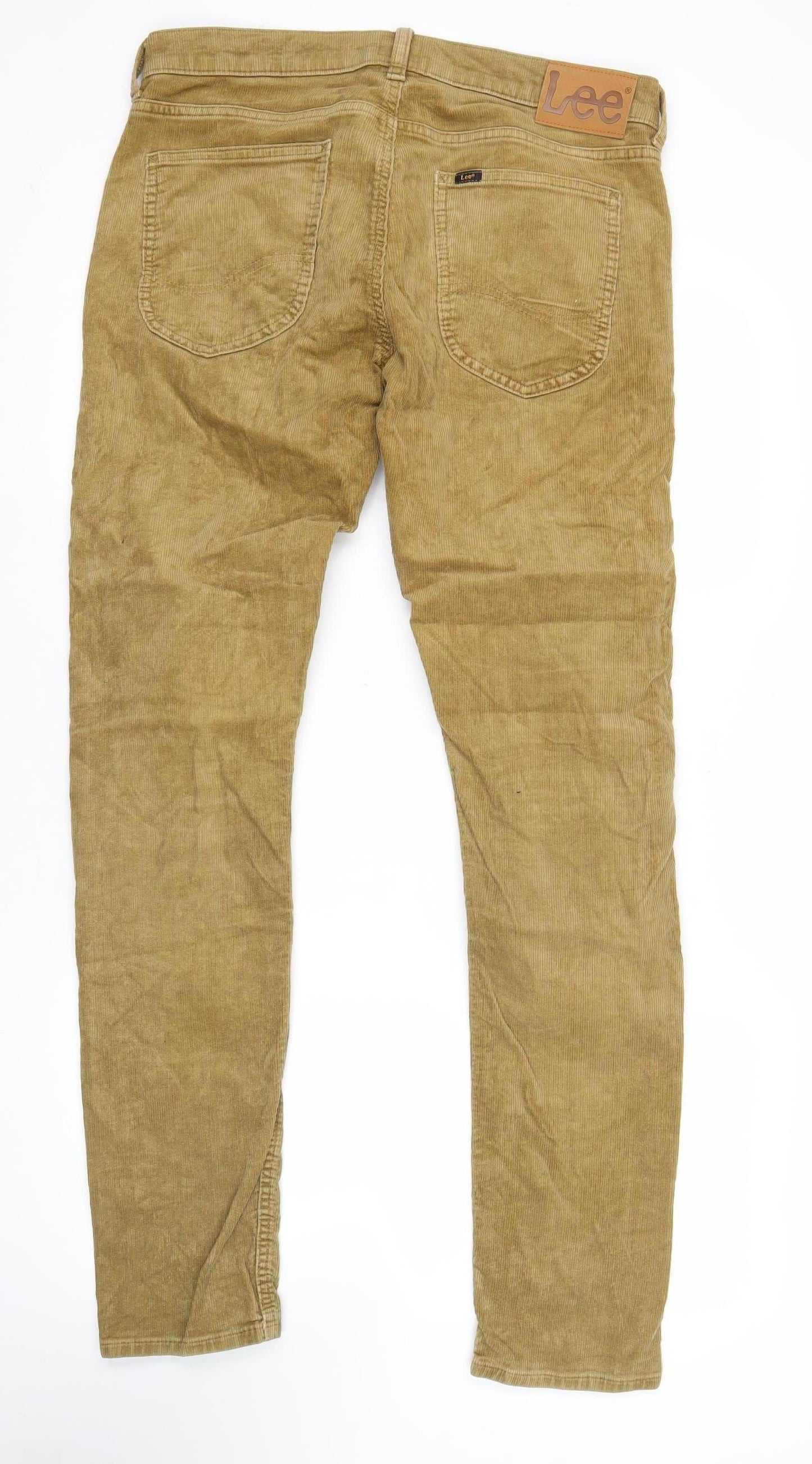 Lee Mens Brown Corduroy Slim Fit Luke Trousers W31 L34