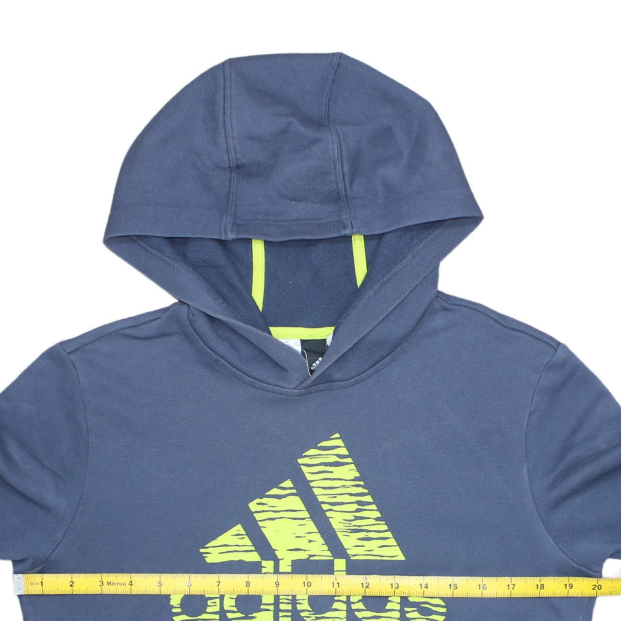 Adidas Teens Blue XL Pullover Hoodie Hooded Sweatshirt Logo Sports