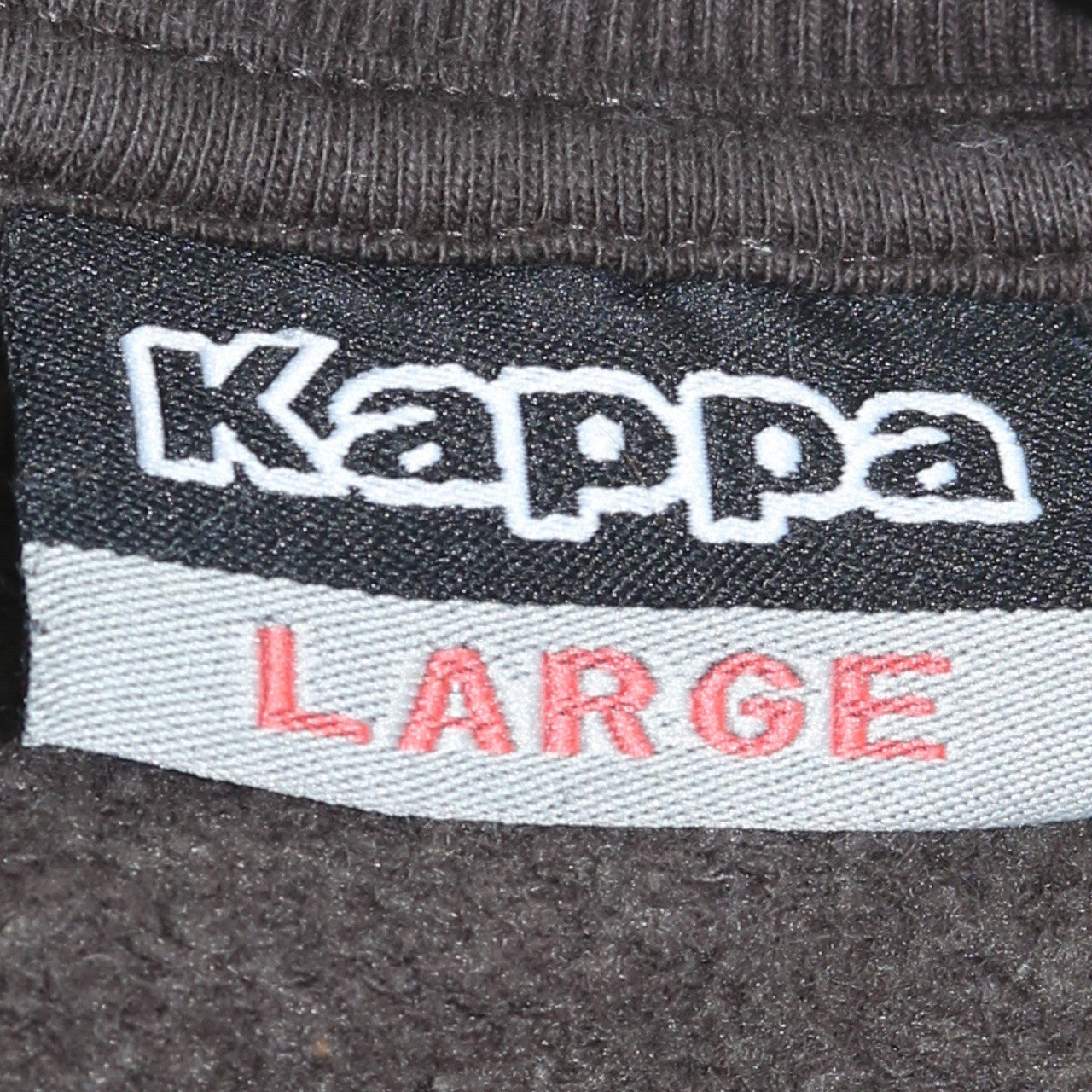 Kappa Mens Brown Sweatshirt Large Logo Pullover Crew Neck