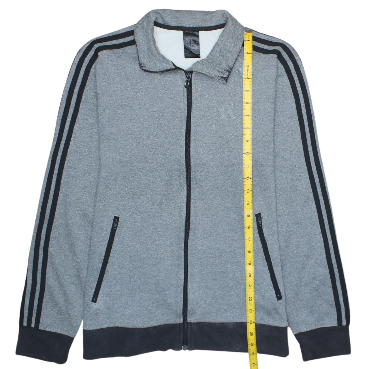 Adidas Men’s Grey Track Jacket M Regular Fit Full Zip