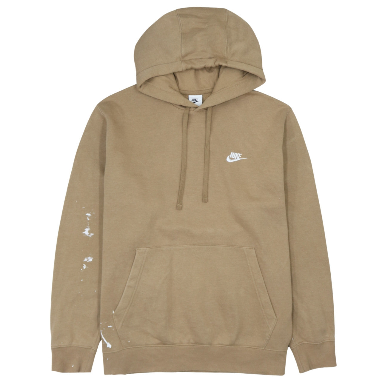 Nike Men's Brown Pullover Hoodie L Logo Sportswear Cotton Blend