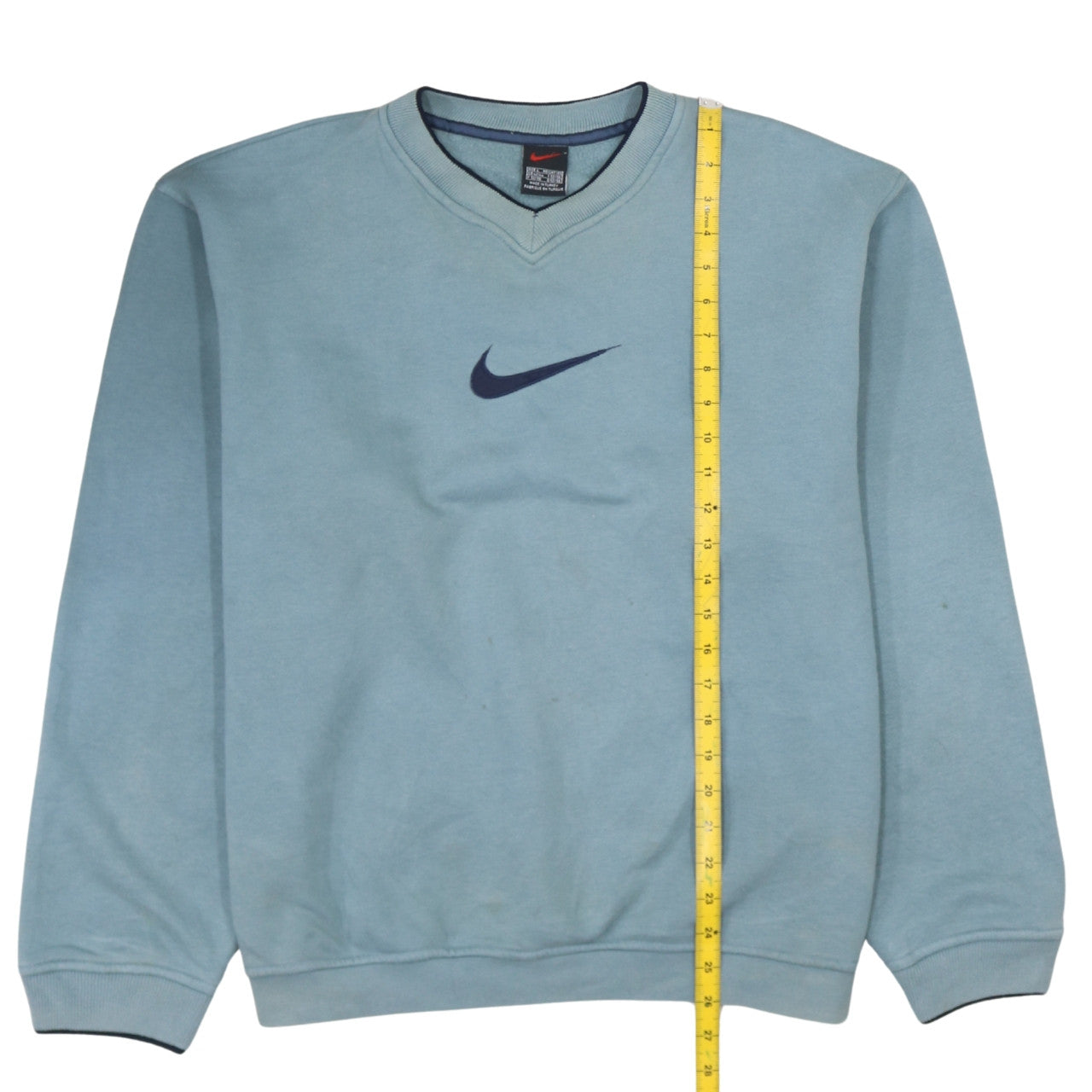 Nike Men’s Blue L Pullover Sweatshirt V-Neck Logo Sportswear