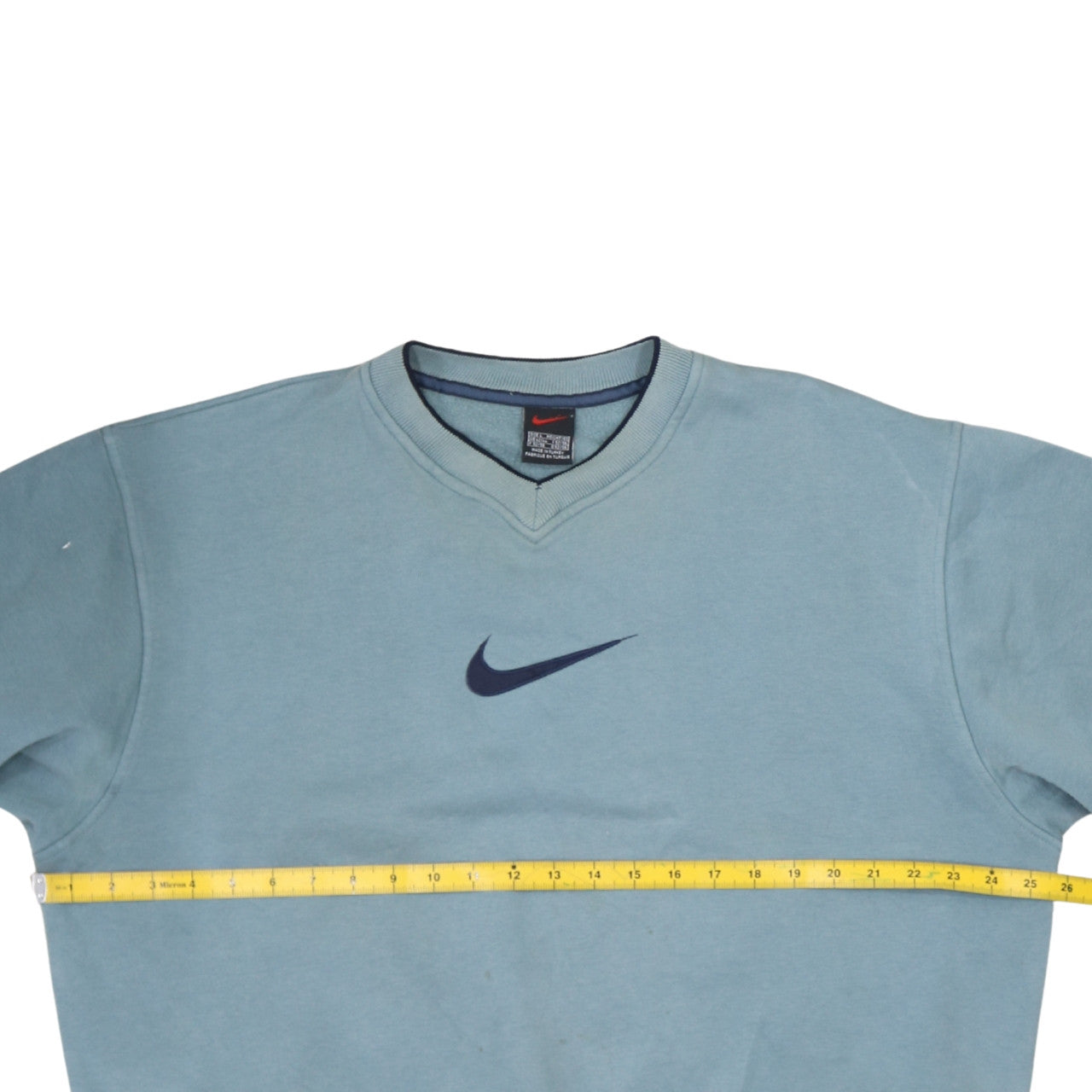 Nike Men’s Blue L Pullover Sweatshirt V-Neck Logo Sportswear