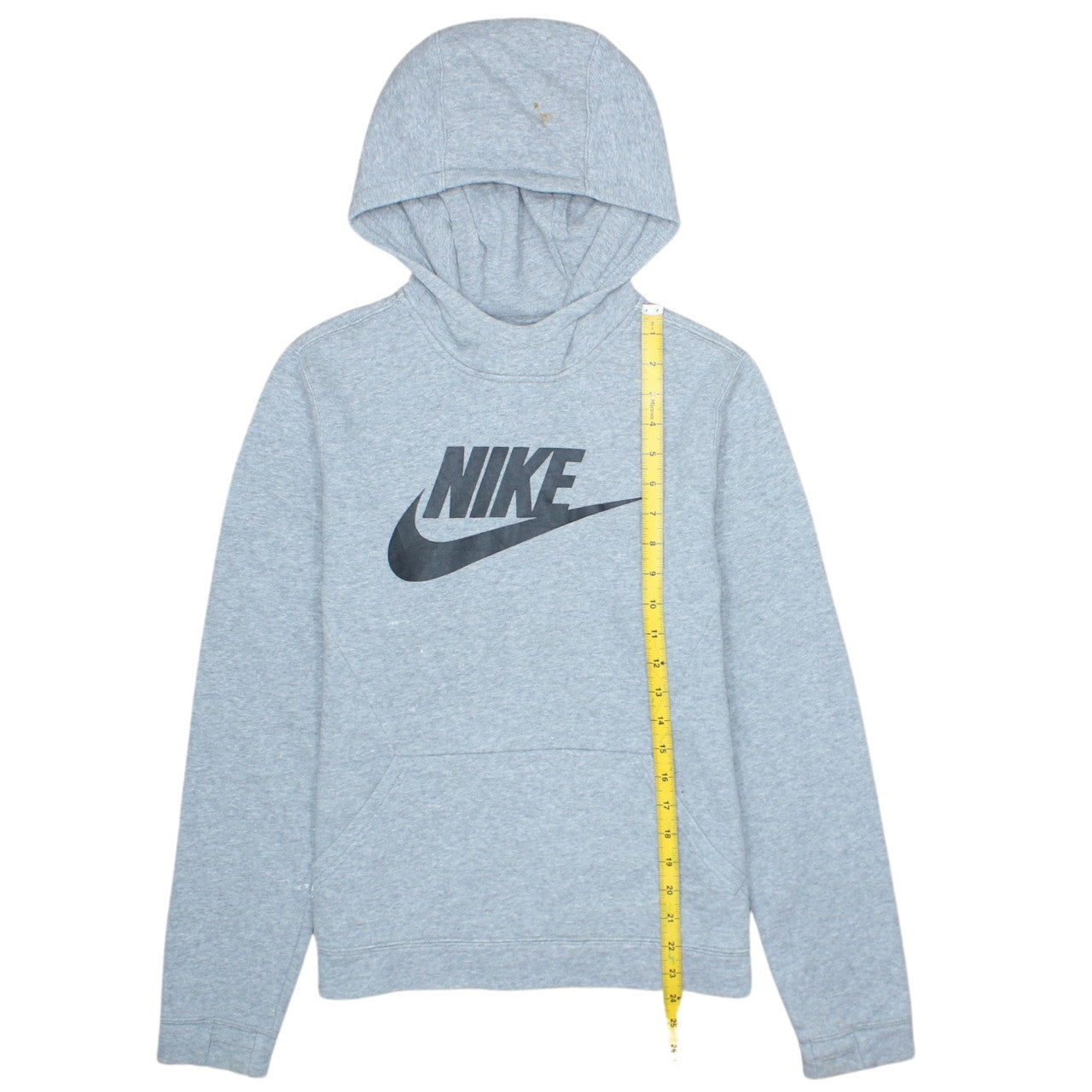 Nike Teens Grey XL Pullover Hoodie Logo Sportswear Fleece
