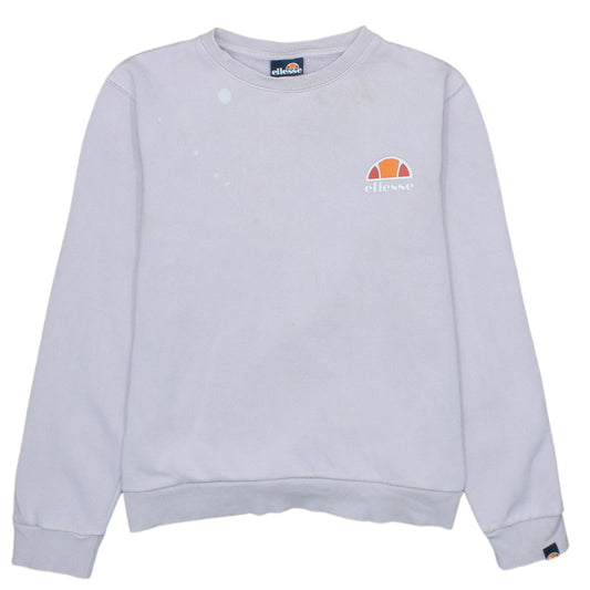 Ellesse Women's Purple Sweatshirt UK 10 Crew Neck Pullover Logo Sportswear