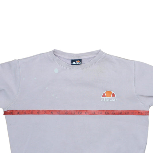 Ellesse Women's Purple Sweatshirt UK 10 Crew Neck Pullover Logo Sportswear