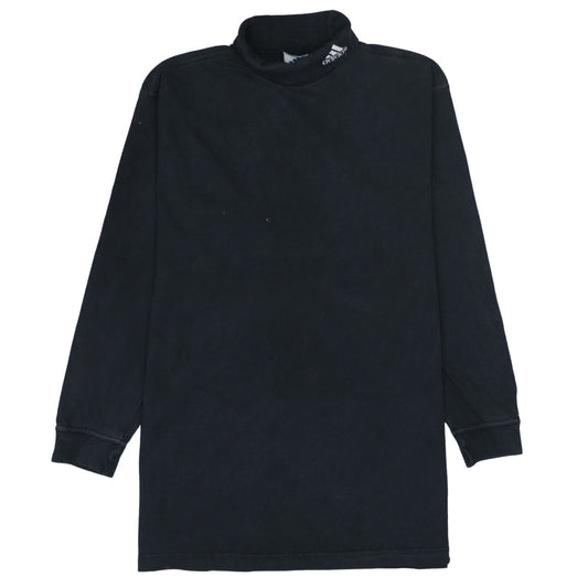 Adidas Men’s Black Sweatshirt L Pullover Mock Neck Long Sleeve Sports