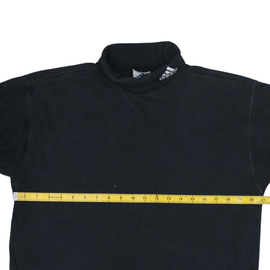 Adidas Men’s Black Sweatshirt L Pullover Mock Neck Long Sleeve Sports