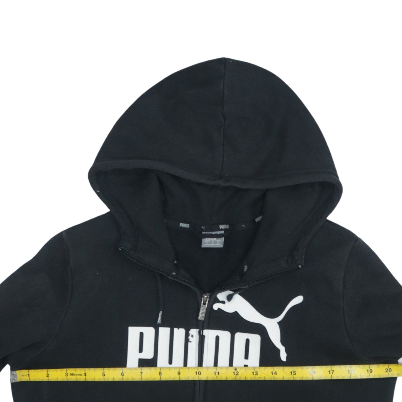 Puma Mens Black XL Full Zip Hoodie Logo Print Sportswear