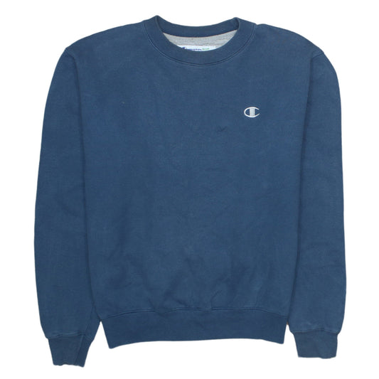Champion Men’s Blue Sweatshirt M Crew Neck Pullover Logo Classic