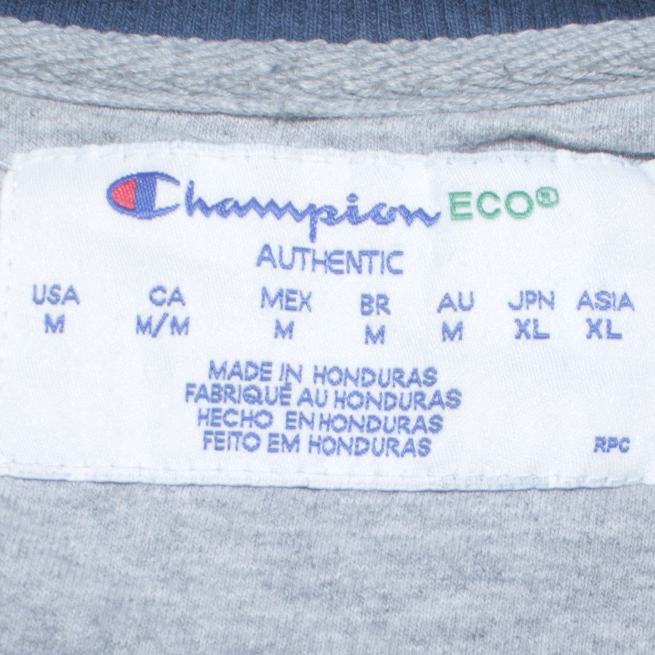 Champion Men’s Blue Sweatshirt M Crew Neck Pullover Logo Classic