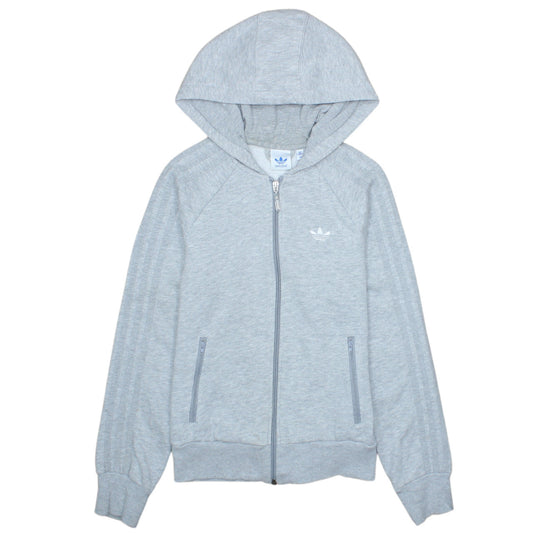 Adidas Mens Grey XS Full Zip Hoodie Lightweight Sportswear