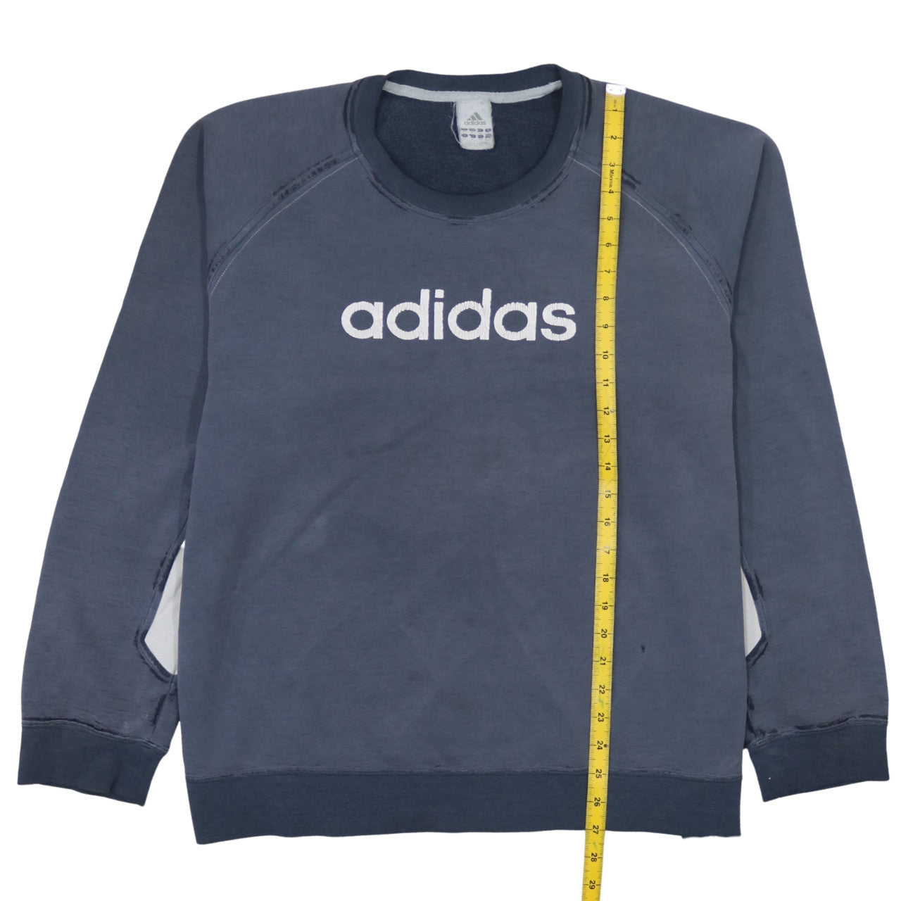 Adidas Mens Blue XL Sweatshirt Pullover Logo Crew Neck Long Sleeve