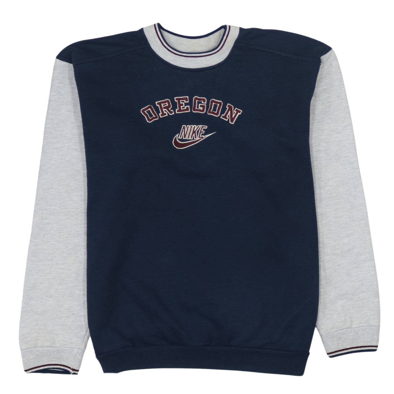 Nike Mens 2XL Blue Grey Oregon Sweatshirt Crew Neck Pullover