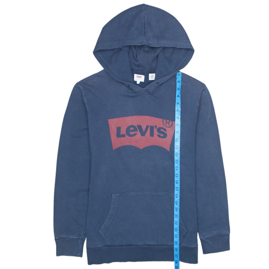 Levi's Men's Blue Logo Pullover Hoodie L Regular Fit Long Sleeve