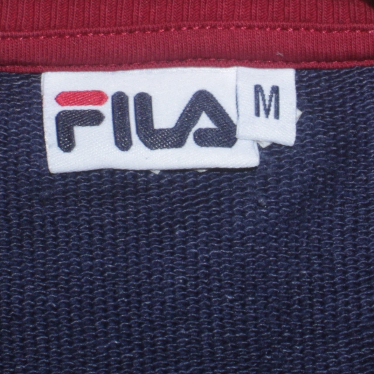 Fila Mens Sweatshirt Blue Red White Black M Crew Neck Pullover