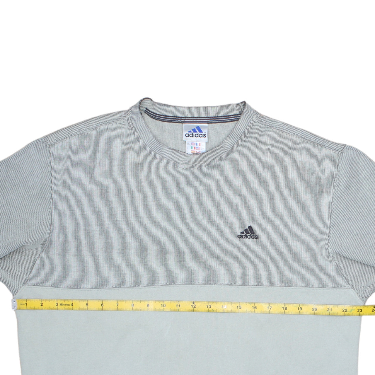 Adidas Men’s Grey M Pullover Sweatshirt Crew Neck Logo Sports