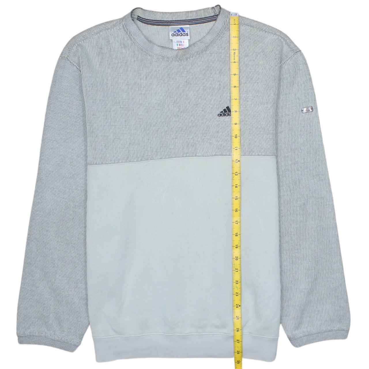 Adidas Men’s Grey M Pullover Sweatshirt Crew Neck Logo Sports