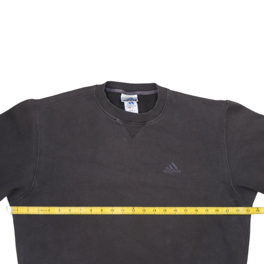 Adidas Mens Black L Sweatshirt Pullover Crew Neck Long Sleeve Sportswear