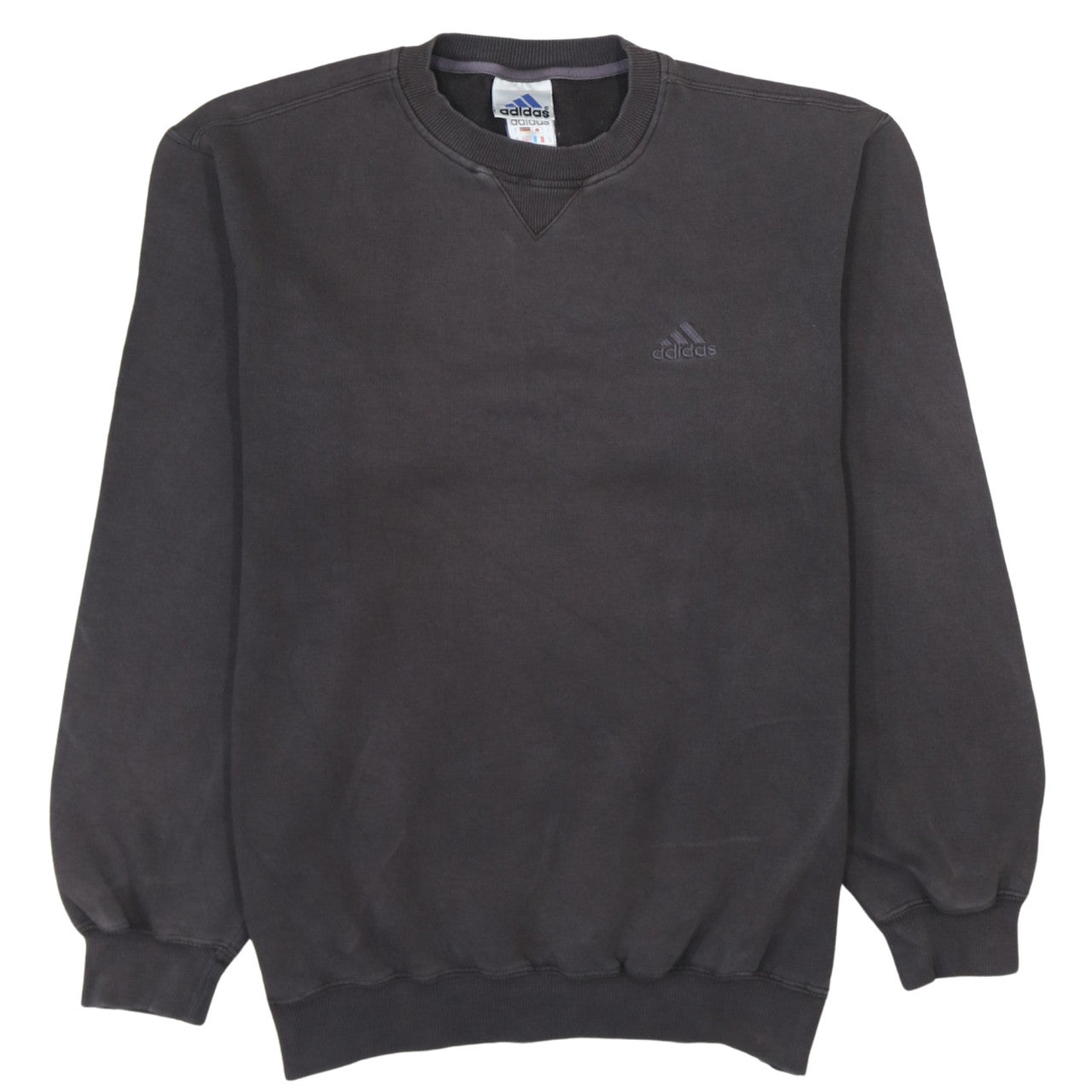 Adidas Mens Black L Sweatshirt Pullover Crew Neck Long Sleeve Sportswear