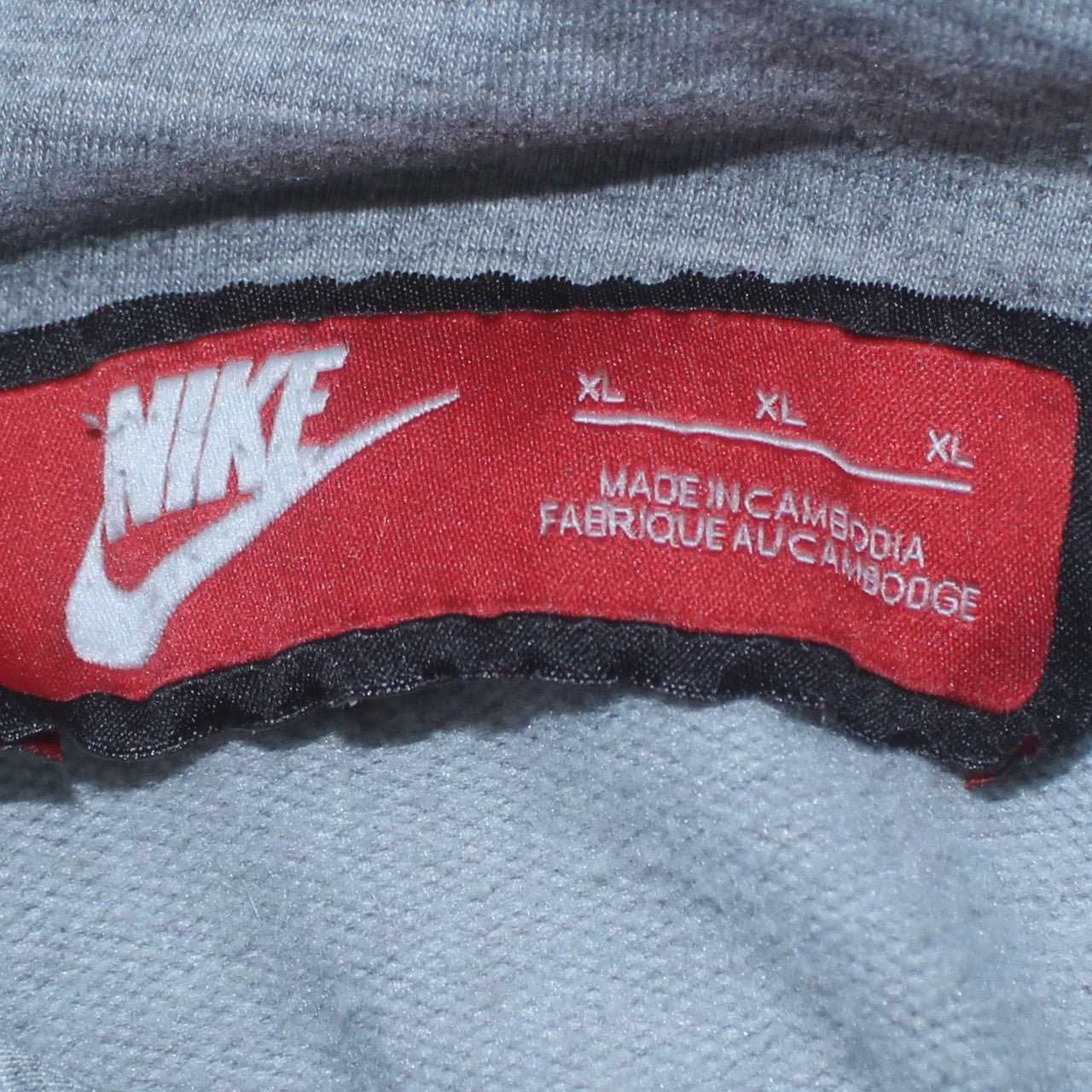 Nike Men’s Grey Camo Full Zip Hoodie XL Cotton Blend