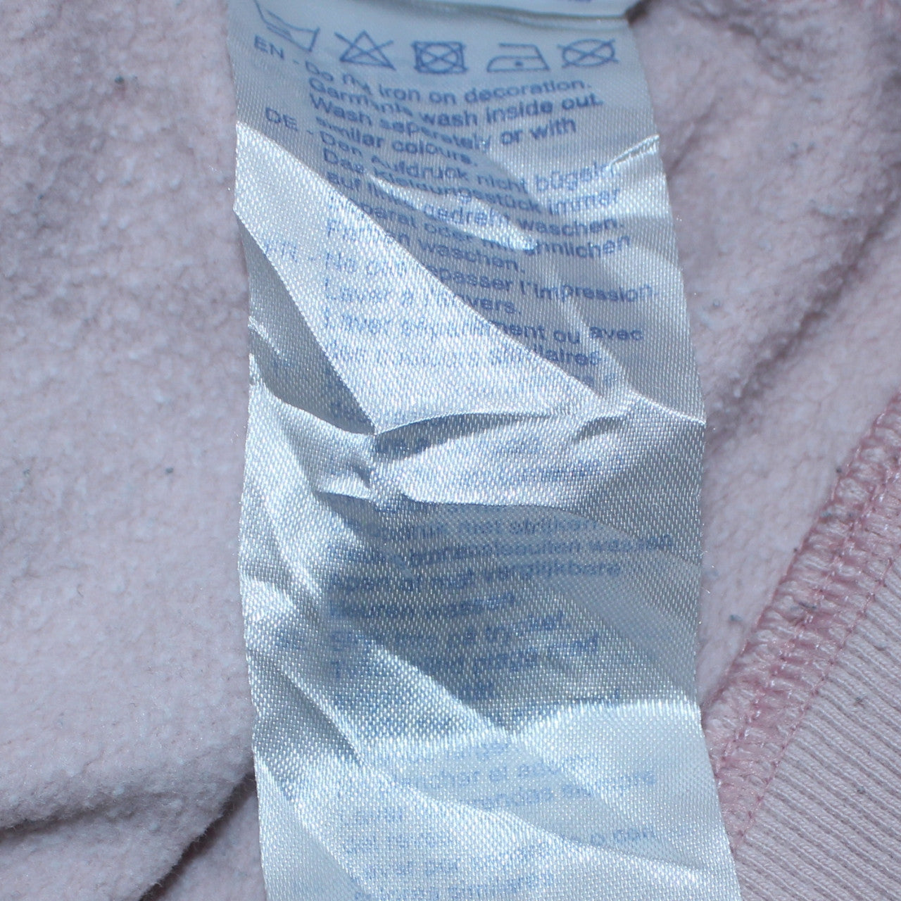 FILA Womens Pink Pullover Sweatshirt S Crew Neck Casual Logo Cotton