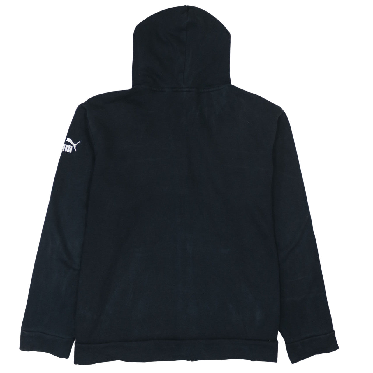 Puma Mens Black XL Full Zip Hoodie Sweatshirt Graphic Logo Sportswear
