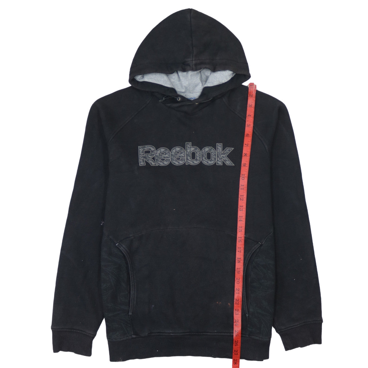 Reebok Men’s Black Pullover Hoodie Size M Logo Sportswear Jumper