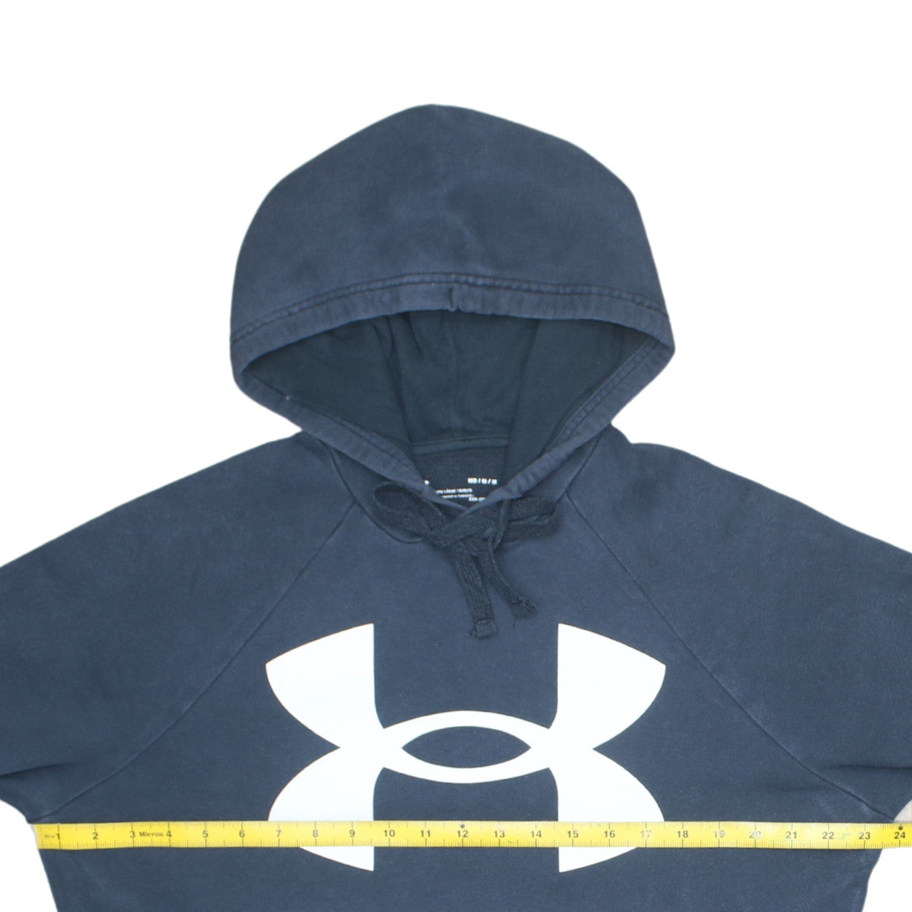 Under Armour Mens Blue Pullover Hoodie Size M Logo Graphic Sportswear